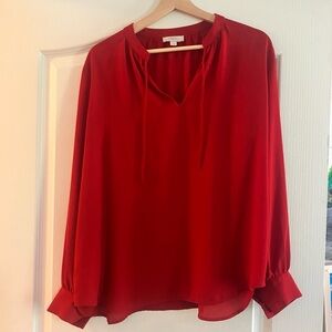 loft red blouse